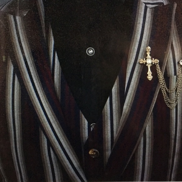 Punk Trash Royalty 3 piece slim fit striped suit - Picture 7 of 8